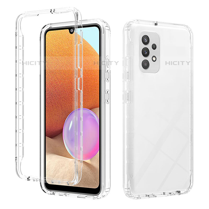 Coque Ultra Fine Transparente Souple Housse Etui 360 Degres Avant et Arriere Degrade ZJ2 pour Samsung Galaxy M32 5G Clair Plus