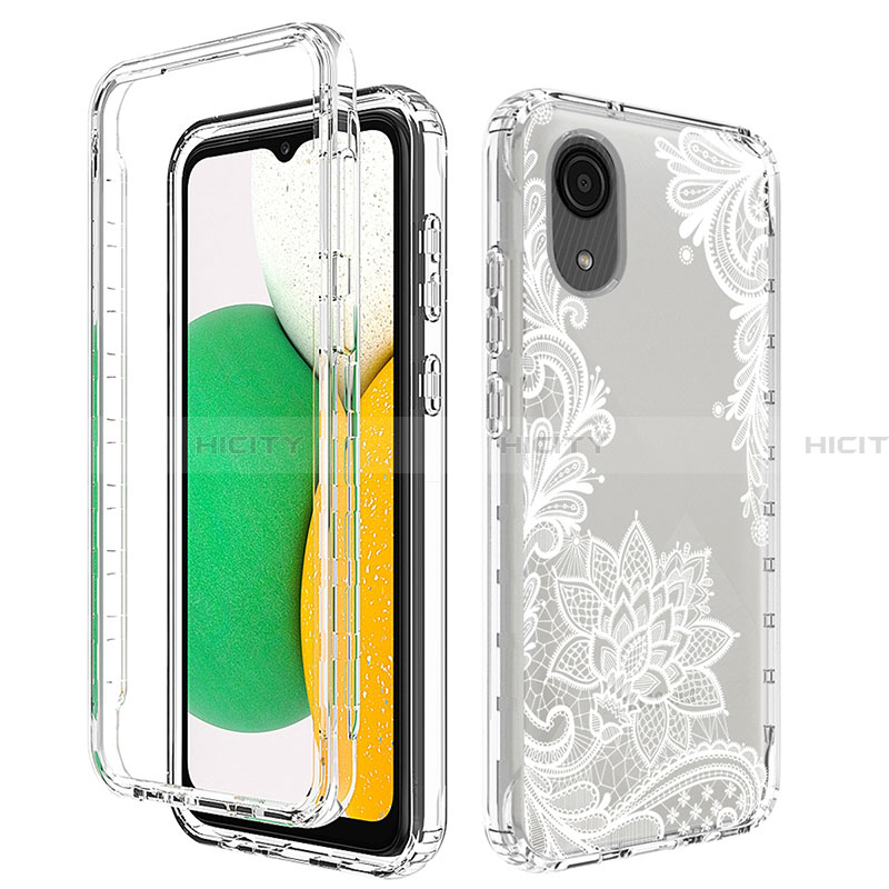 Coque Ultra Fine Transparente Souple Housse Etui 360 Degres Avant et Arriere JX1 pour Samsung Galaxy A03 Core Blanc Plus