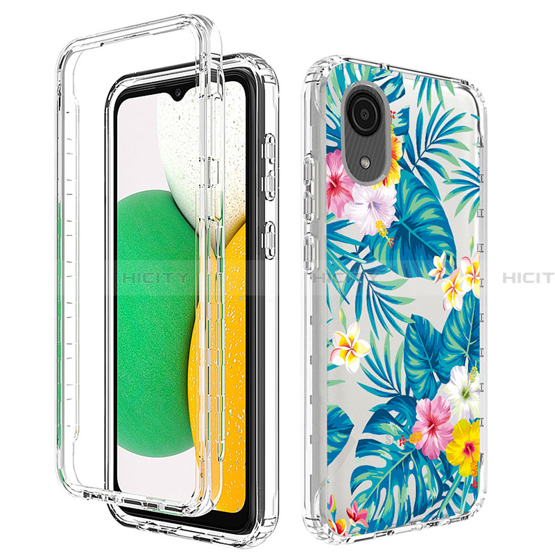 Coque Ultra Fine Transparente Souple Housse Etui 360 Degres Avant et Arriere JX1 pour Samsung Galaxy A03 Core Bleu Ciel Plus