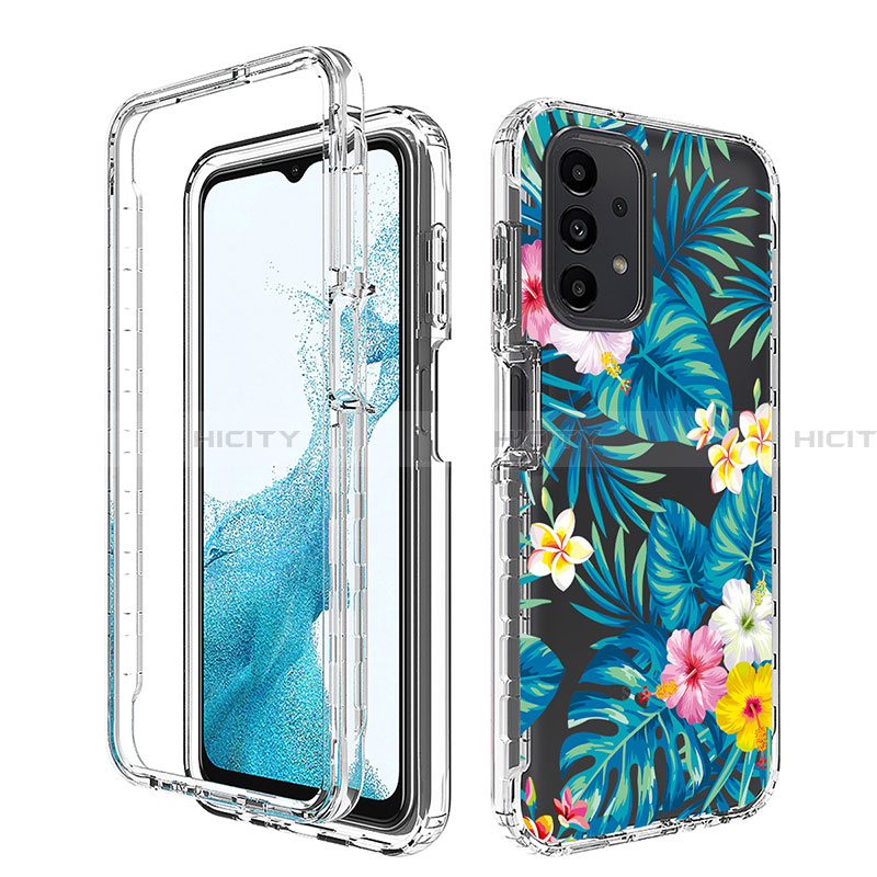 Coque Ultra Fine Transparente Souple Housse Etui 360 Degres Avant et Arriere JX1 pour Samsung Galaxy A23 4G Bleu Ciel Plus