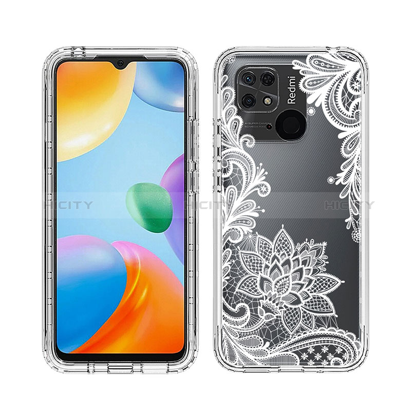 Coque Ultra Fine Transparente Souple Housse Etui 360 Degres Avant et Arriere JX1 pour Xiaomi Redmi 10 India Blanc Plus