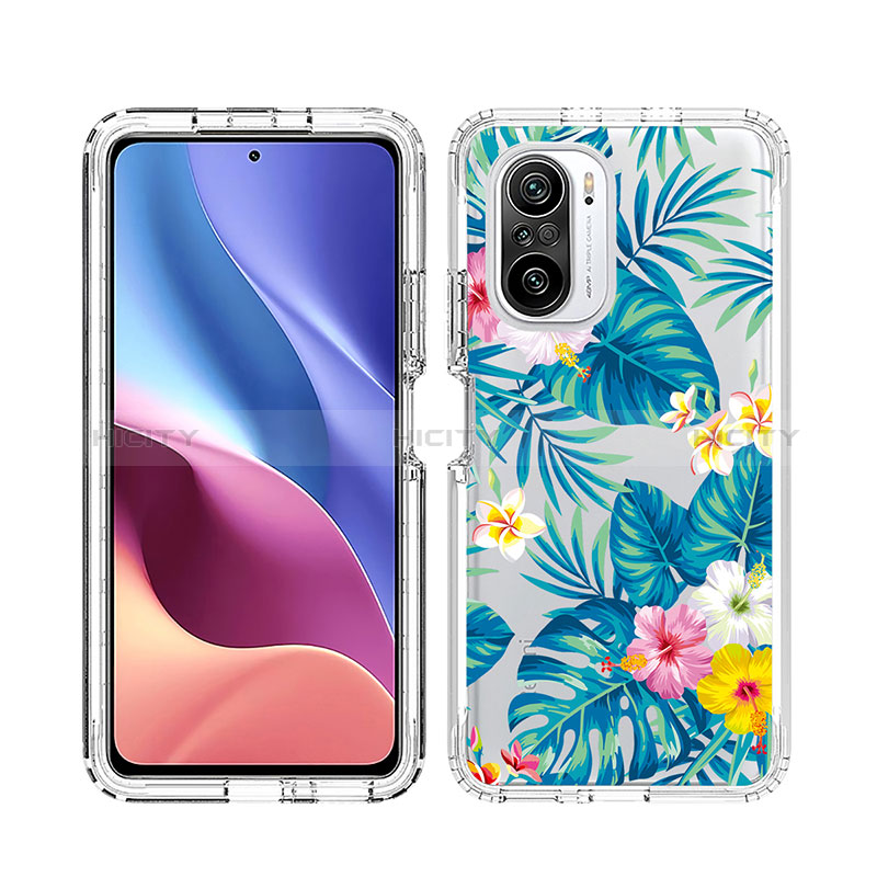 Coque Ultra Fine Transparente Souple Housse Etui 360 Degres Avant et Arriere JX1 pour Xiaomi Redmi K40 Pro 5G Bleu Ciel Plus