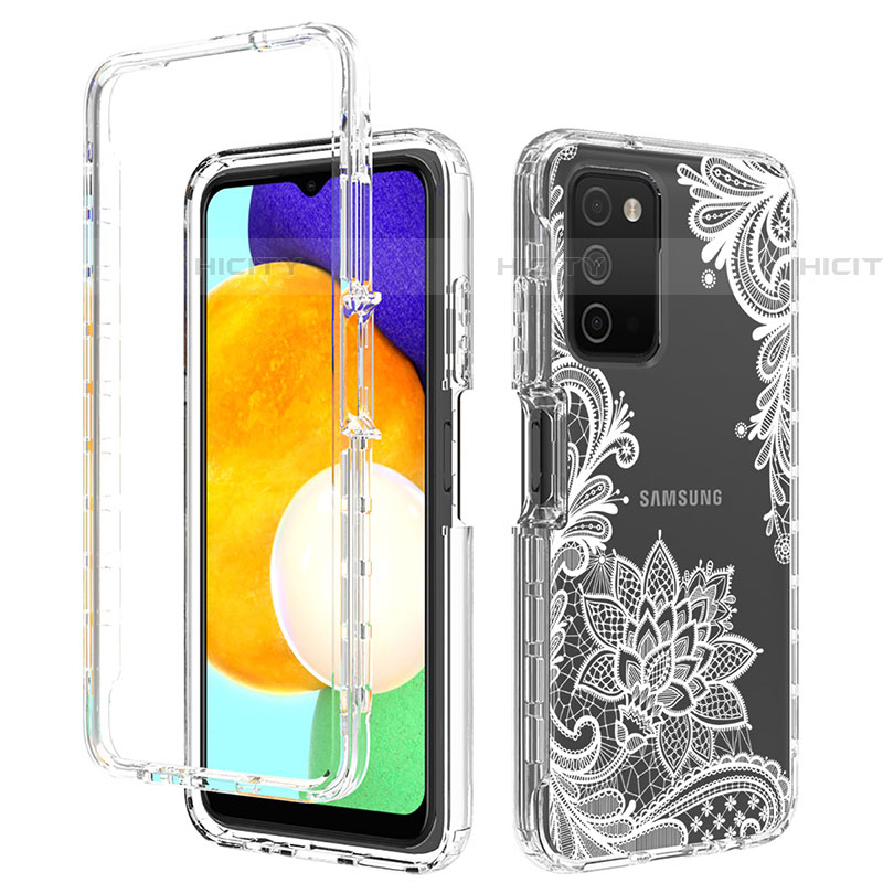 Coque Ultra Fine Transparente Souple Housse Etui 360 Degres Avant et Arriere JX4 pour Samsung Galaxy A03s Blanc Plus