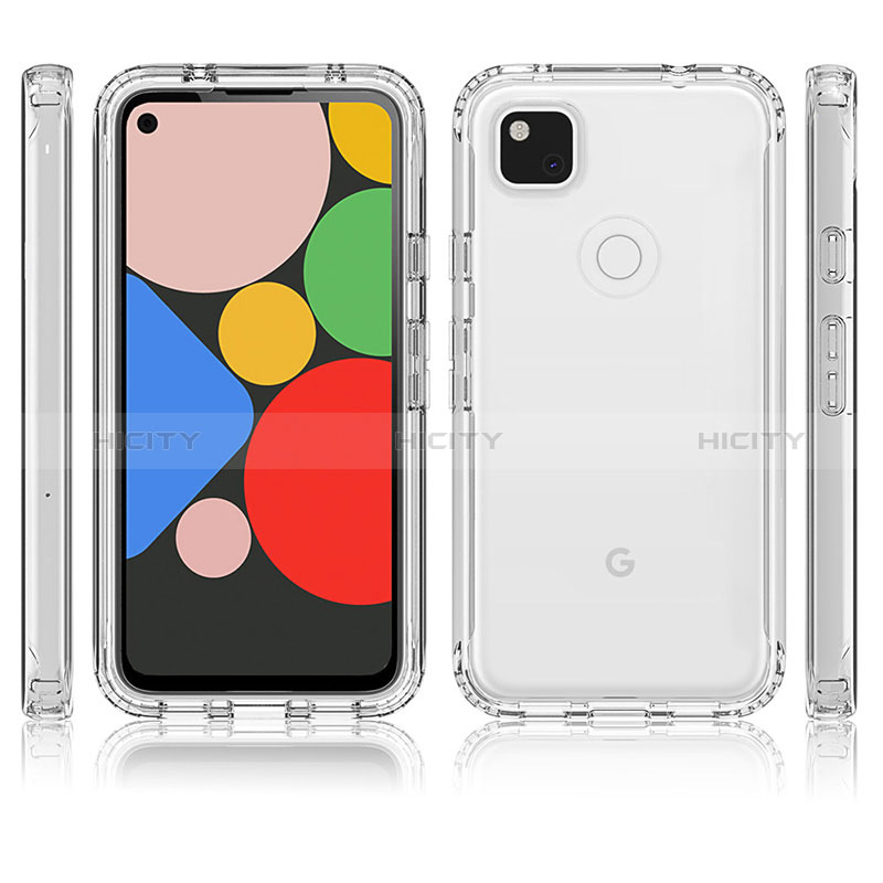 Coque Ultra Fine Transparente Souple Housse Etui 360 Degres Avant et Arriere pour Google Pixel 4a Clair Plus