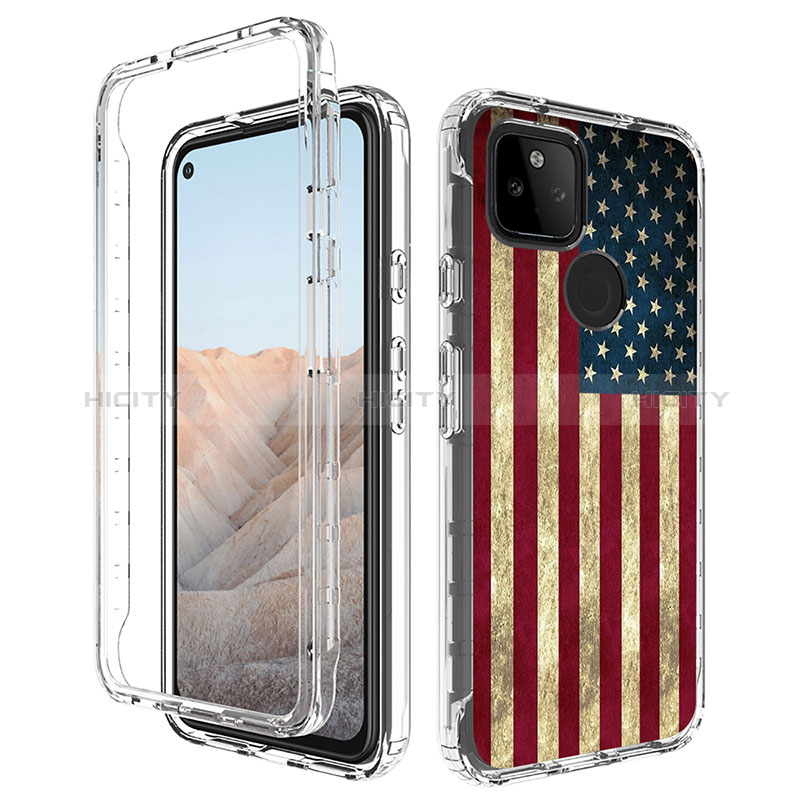 Coque Ultra Fine Transparente Souple Housse Etui 360 Degres Avant et Arriere pour Google Pixel 5a 5G Plus