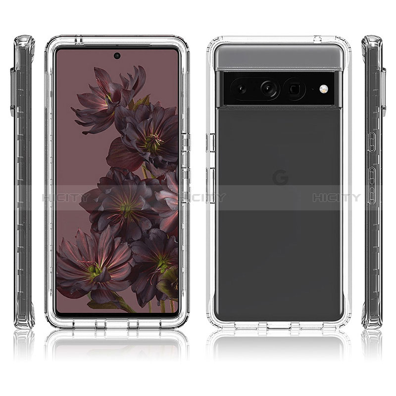 Coque Ultra Fine Transparente Souple Housse Etui 360 Degres Avant et Arriere pour Google Pixel 7 Pro 5G Clair Plus