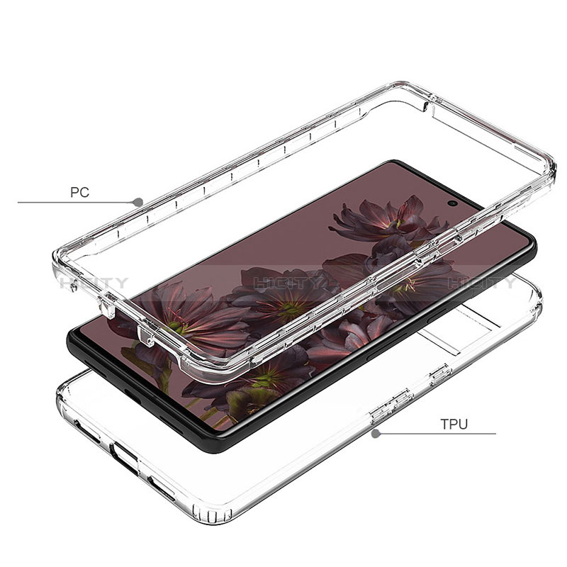 Coque Ultra Fine Transparente Souple Housse Etui 360 Degres Avant et Arriere pour Google Pixel 7 Pro 5G Clair Plus