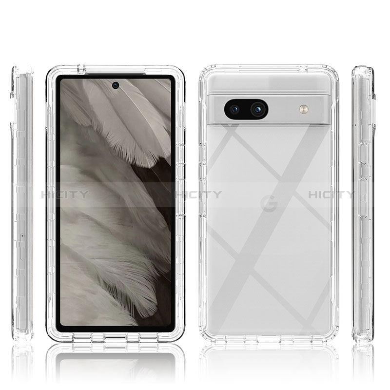 Coque Ultra Fine Transparente Souple Housse Etui 360 Degres Avant et Arriere pour Google Pixel 7a 5G Clair Plus