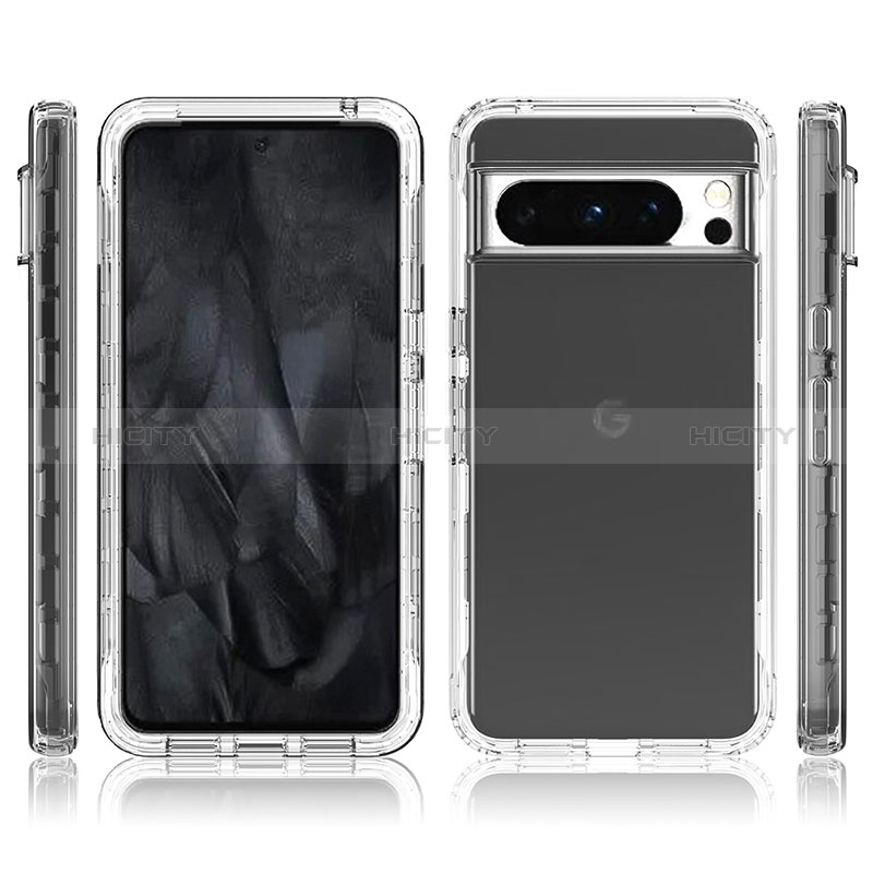 Coque Ultra Fine Transparente Souple Housse Etui 360 Degres Avant et Arriere pour Google Pixel 8 Pro 5G Clair Plus