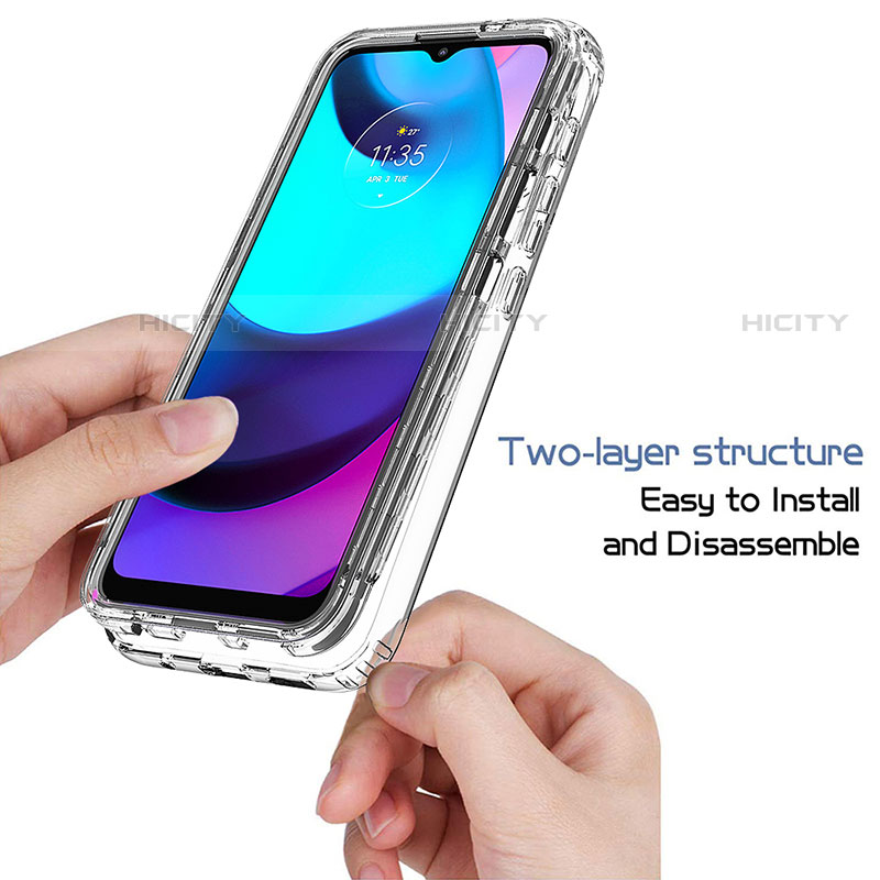 Coque Ultra Fine Transparente Souple Housse Etui 360 Degres Avant et Arriere pour Motorola Moto E20 Clair Plus