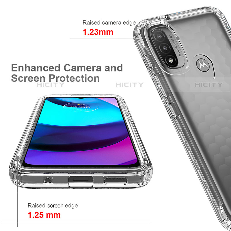 Coque Ultra Fine Transparente Souple Housse Etui 360 Degres Avant et Arriere pour Motorola Moto E30 Clair Plus