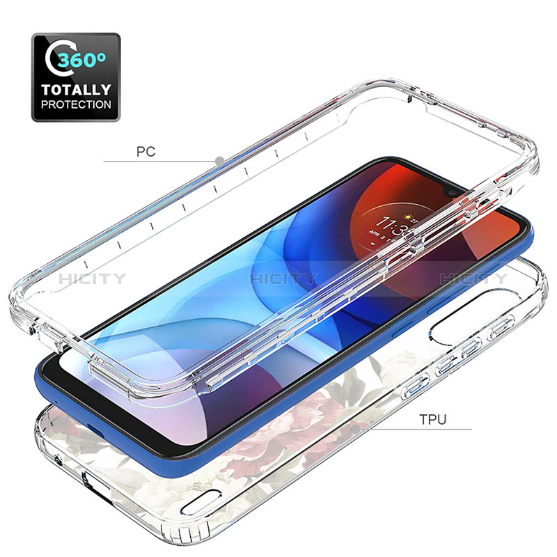 Coque Ultra Fine Transparente Souple Housse Etui 360 Degres Avant et Arriere pour Motorola Moto E7 Power Plus