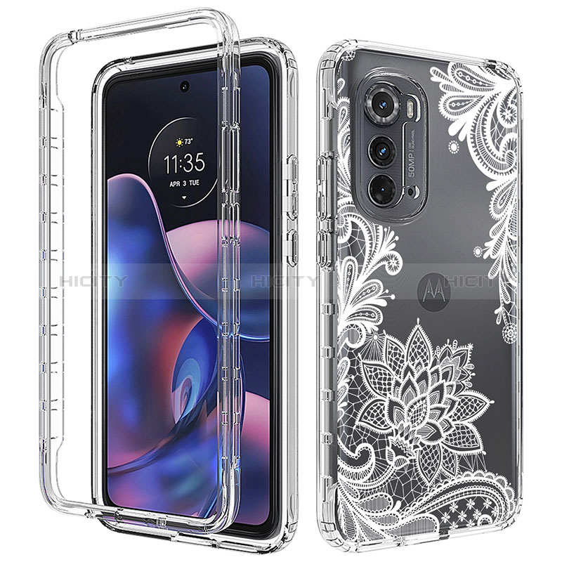 Coque Ultra Fine Transparente Souple Housse Etui 360 Degres Avant et Arriere pour Motorola Moto Edge (2022) 5G Blanc Plus