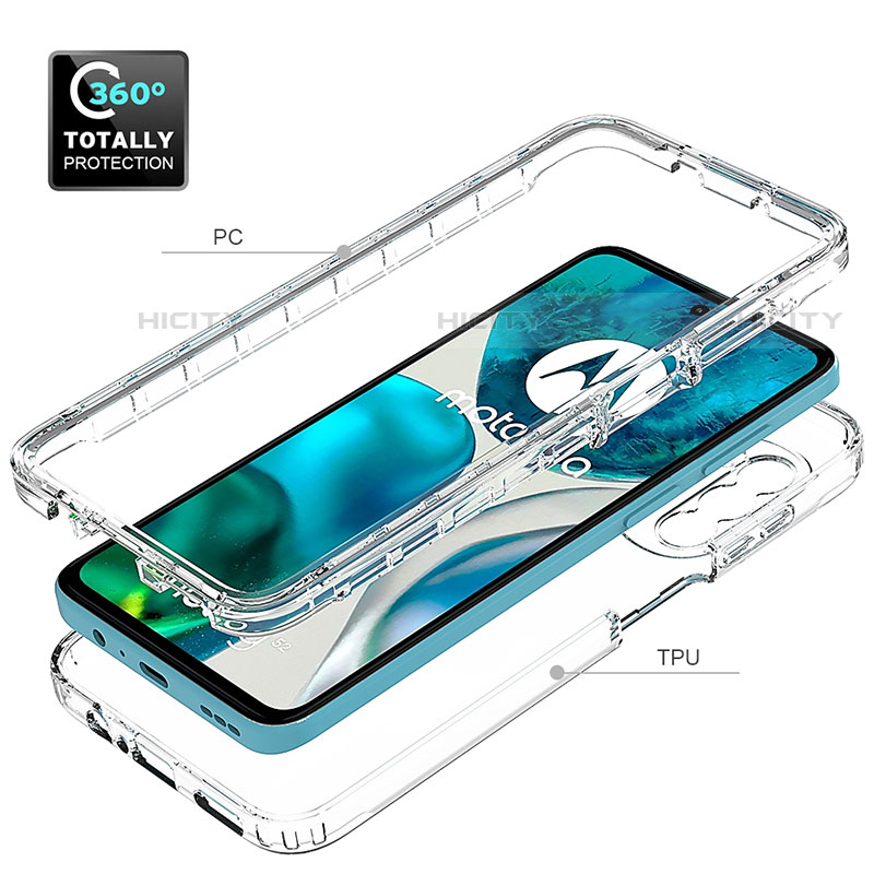 Coque Ultra Fine Transparente Souple Housse Etui 360 Degres Avant et Arriere pour Motorola Moto Edge (2022) 5G Clair Plus