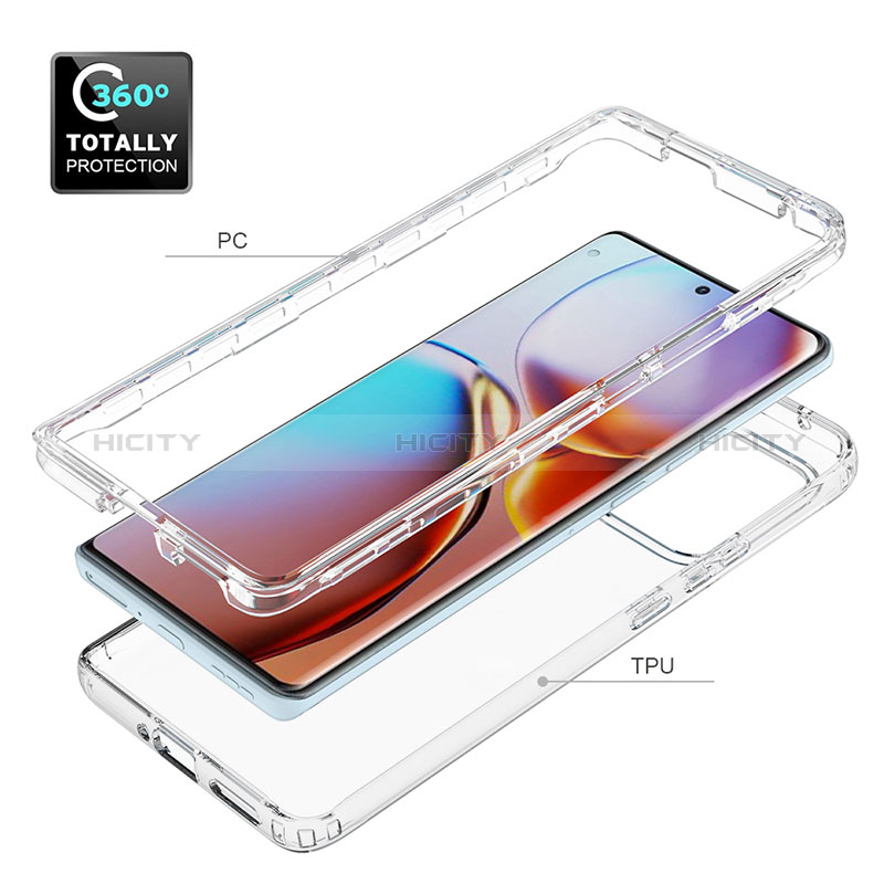 Coque Ultra Fine Transparente Souple Housse Etui 360 Degres Avant et Arriere pour Motorola Moto Edge 40 Pro 5G Clair Plus