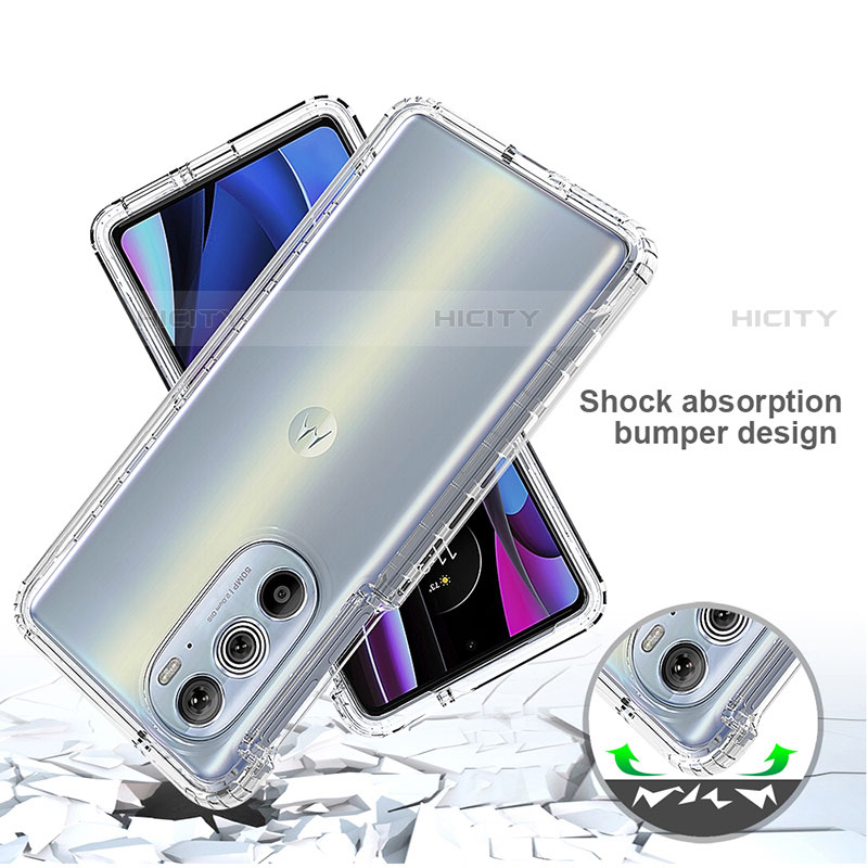 Coque Ultra Fine Transparente Souple Housse Etui 360 Degres Avant et Arriere pour Motorola Moto Edge Plus (2022) 5G Clair Plus