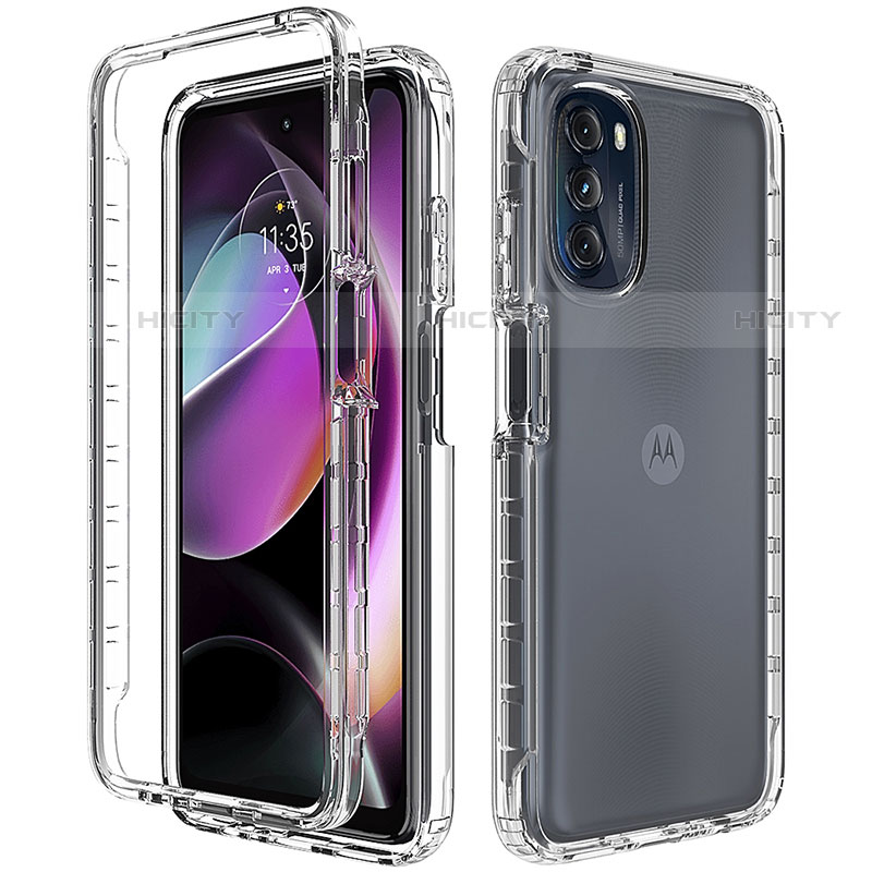 Coque Ultra Fine Transparente Souple Housse Etui 360 Degres Avant et Arriere pour Motorola Moto G 5G (2022) Clair Plus