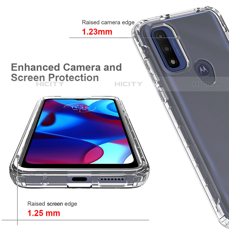 Coque Ultra Fine Transparente Souple Housse Etui 360 Degres Avant et Arriere pour Motorola Moto G Pure Clair Plus