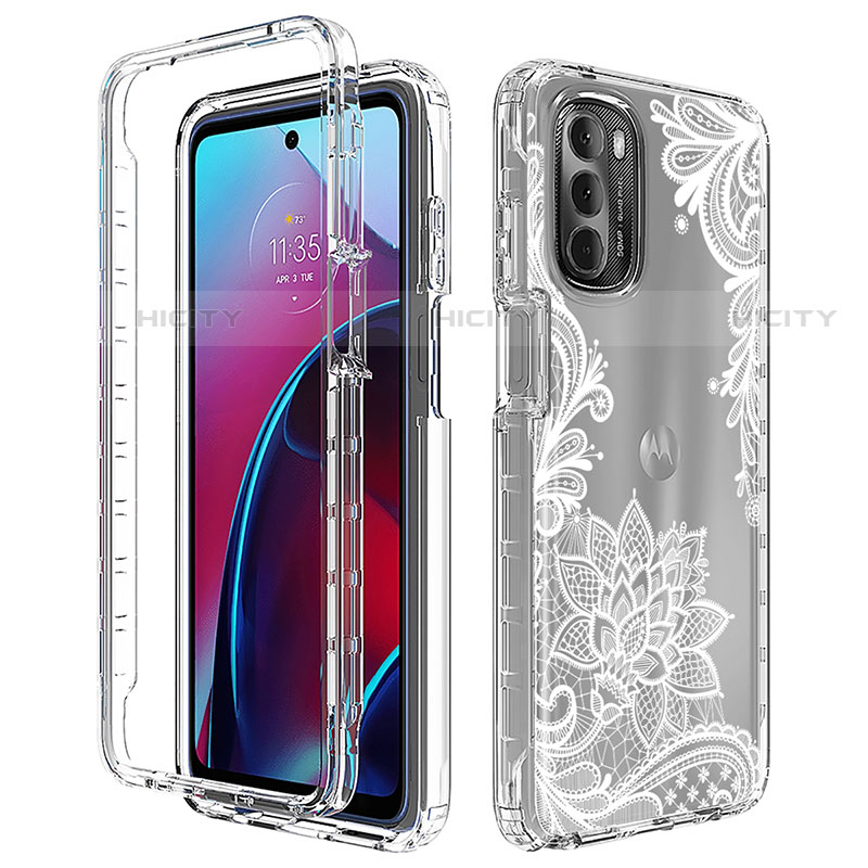 Coque Ultra Fine Transparente Souple Housse Etui 360 Degres Avant et Arriere pour Motorola Moto G Stylus (2022) 4G Blanc Plus