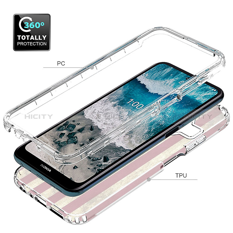 Coque Ultra Fine Transparente Souple Housse Etui 360 Degres Avant et Arriere pour Nokia X100 5G Plus