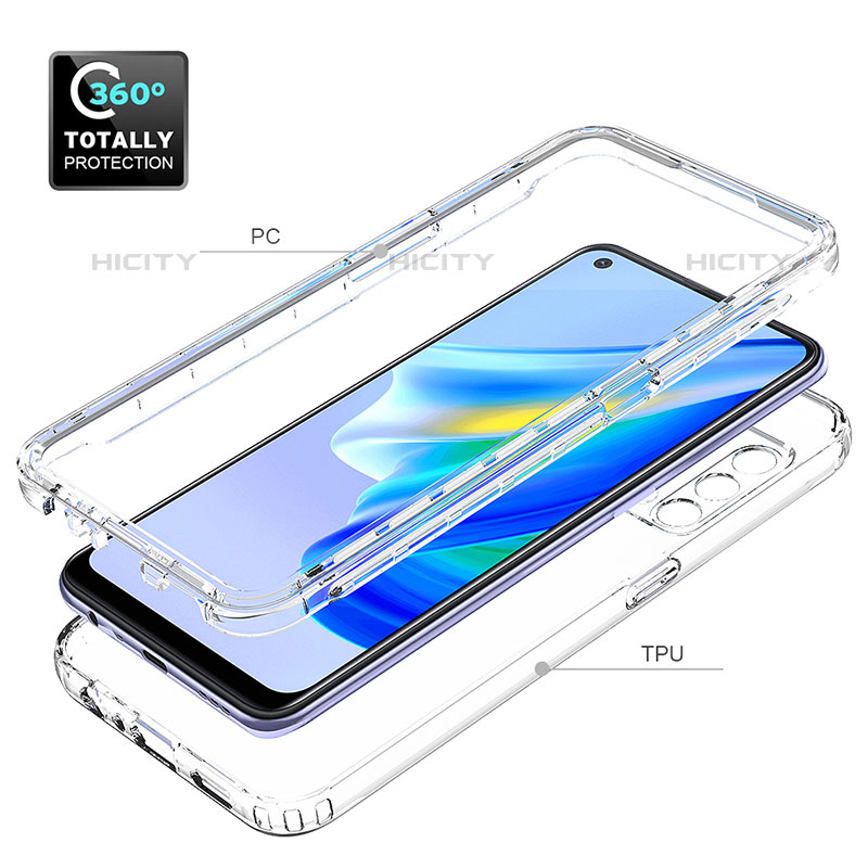 Coque Ultra Fine Transparente Souple Housse Etui 360 Degres Avant et Arriere pour Oppo Reno6 Lite Clair Plus