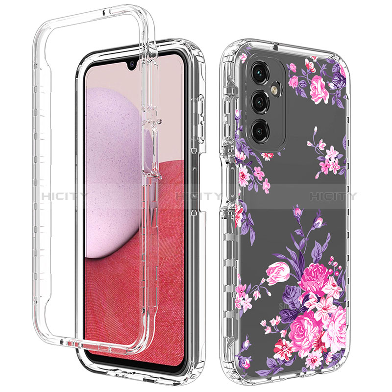 Coque Ultra Fine Transparente Souple Housse Etui 360 Degres Avant et Arriere pour Samsung Galaxy A14 4G Rose Plus