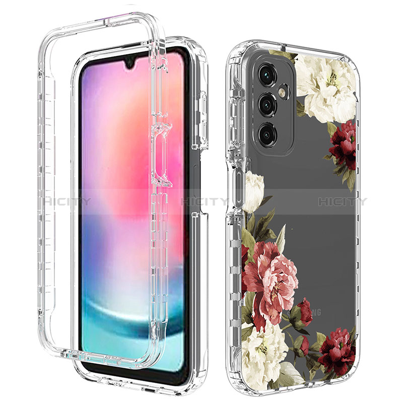 Coque Ultra Fine Transparente Souple Housse Etui 360 Degres Avant et Arriere pour Samsung Galaxy A24 4G Colorful Plus