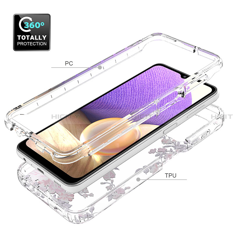 Coque Ultra Fine Transparente Souple Housse Etui 360 Degres Avant et Arriere pour Samsung Galaxy A32 4G Plus