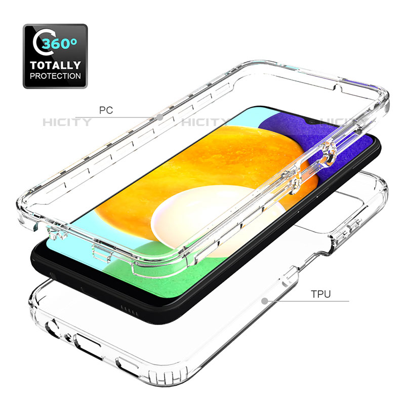 Coque Ultra Fine Transparente Souple Housse Etui 360 Degres Avant et Arriere pour Samsung Galaxy M02s Clair Plus