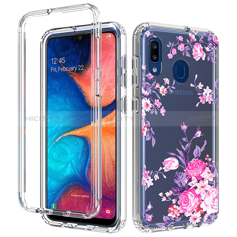 Coque Ultra Fine Transparente Souple Housse Etui 360 Degres Avant et Arriere pour Samsung Galaxy M10S Rose Plus