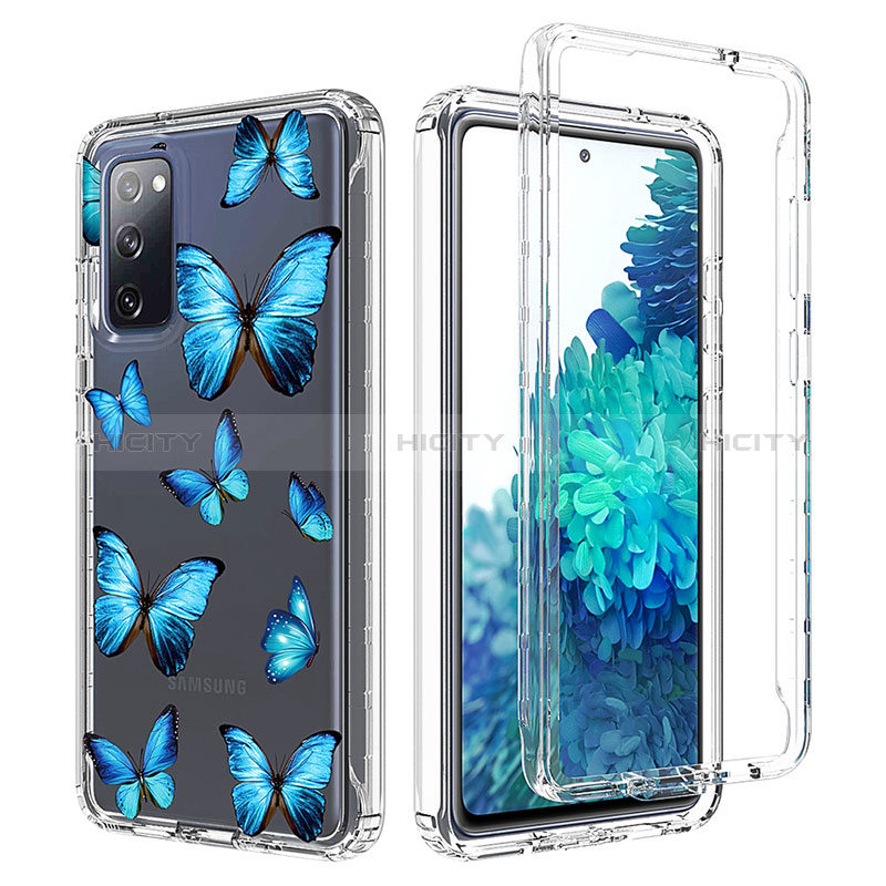 Coque Ultra Fine Transparente Souple Housse Etui 360 Degres Avant et Arriere pour Samsung Galaxy S20 Lite 5G Bleu Plus