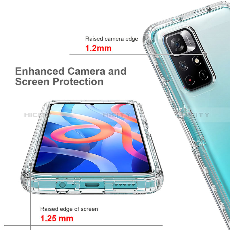 Coque Ultra Fine Transparente Souple Housse Etui 360 Degres Avant et Arriere pour Xiaomi Poco M4 Pro 5G Clair Plus