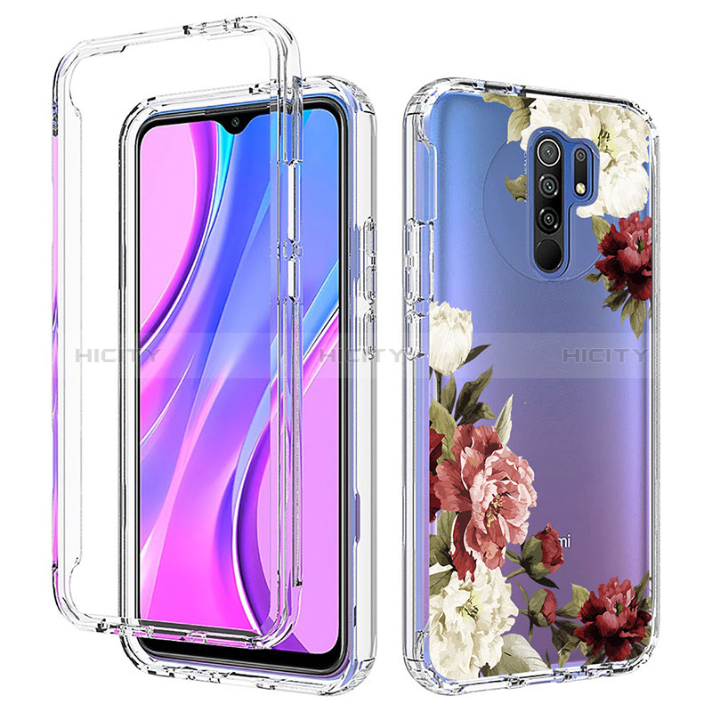 Coque Ultra Fine Transparente Souple Housse Etui 360 Degres Avant et Arriere pour Xiaomi Redmi 9 Marron Plus