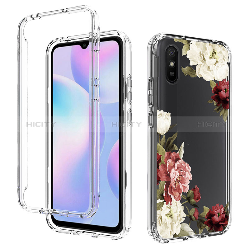 Coque Ultra Fine Transparente Souple Housse Etui 360 Degres Avant et Arriere pour Xiaomi Redmi 9A Marron Plus