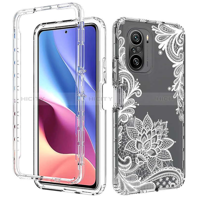 Coque Ultra Fine Transparente Souple Housse Etui 360 Degres Avant et Arriere pour Xiaomi Redmi K40 Pro 5G Blanc Plus