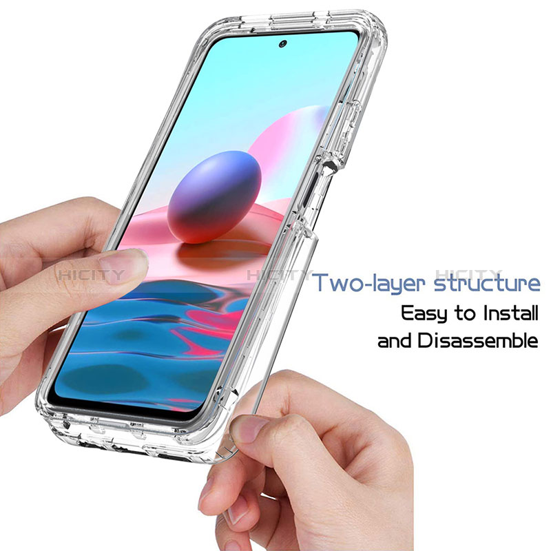 Coque Ultra Fine Transparente Souple Housse Etui 360 Degres Avant et Arriere pour Xiaomi Redmi Note 10 4G Clair Plus