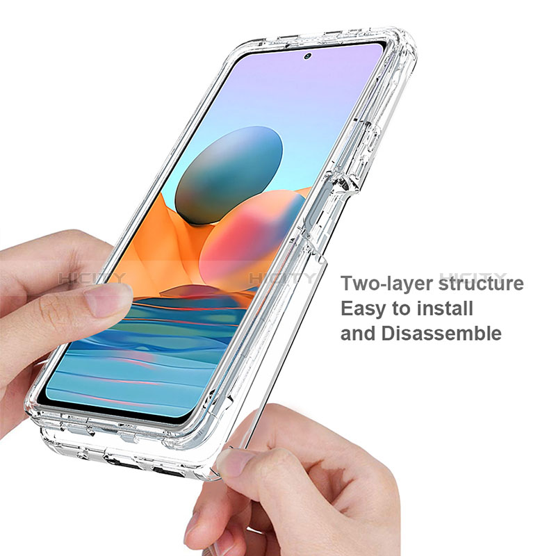 Coque Ultra Fine Transparente Souple Housse Etui 360 Degres Avant et Arriere pour Xiaomi Redmi Note 10 Pro 4G Clair Plus