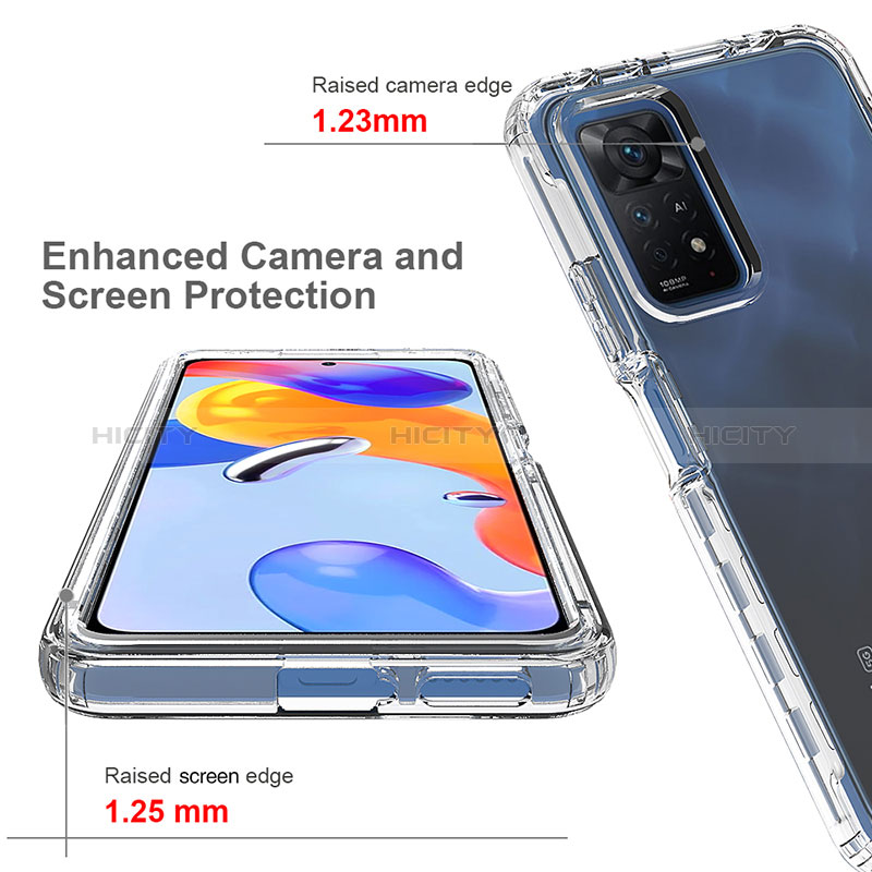 Coque Ultra Fine Transparente Souple Housse Etui 360 Degres Avant et Arriere pour Xiaomi Redmi Note 11 Pro 5G Clair Plus