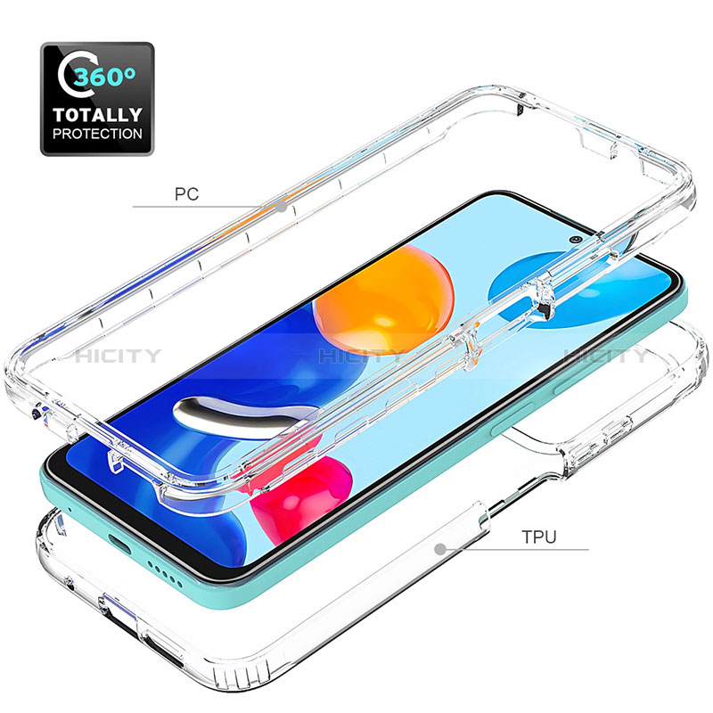 Coque Ultra Fine Transparente Souple Housse Etui 360 Degres Avant et Arriere pour Xiaomi Redmi Note 11S 4G Clair Plus