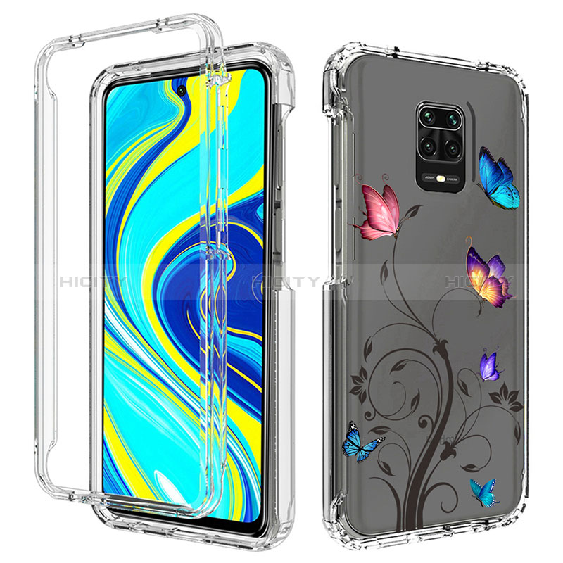 Coque Ultra Fine Transparente Souple Housse Etui 360 Degres Avant et Arriere pour Xiaomi Redmi Note 9 Pro Gris Plus