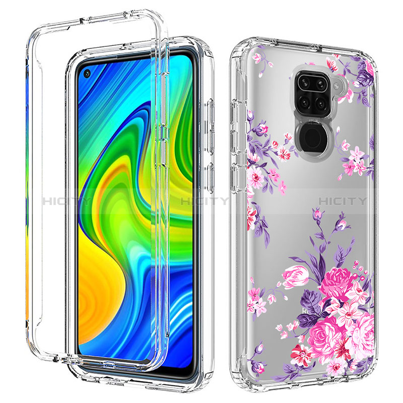 Coque Ultra Fine Transparente Souple Housse Etui 360 Degres Avant et Arriere pour Xiaomi Redmi Note 9 Rose Plus