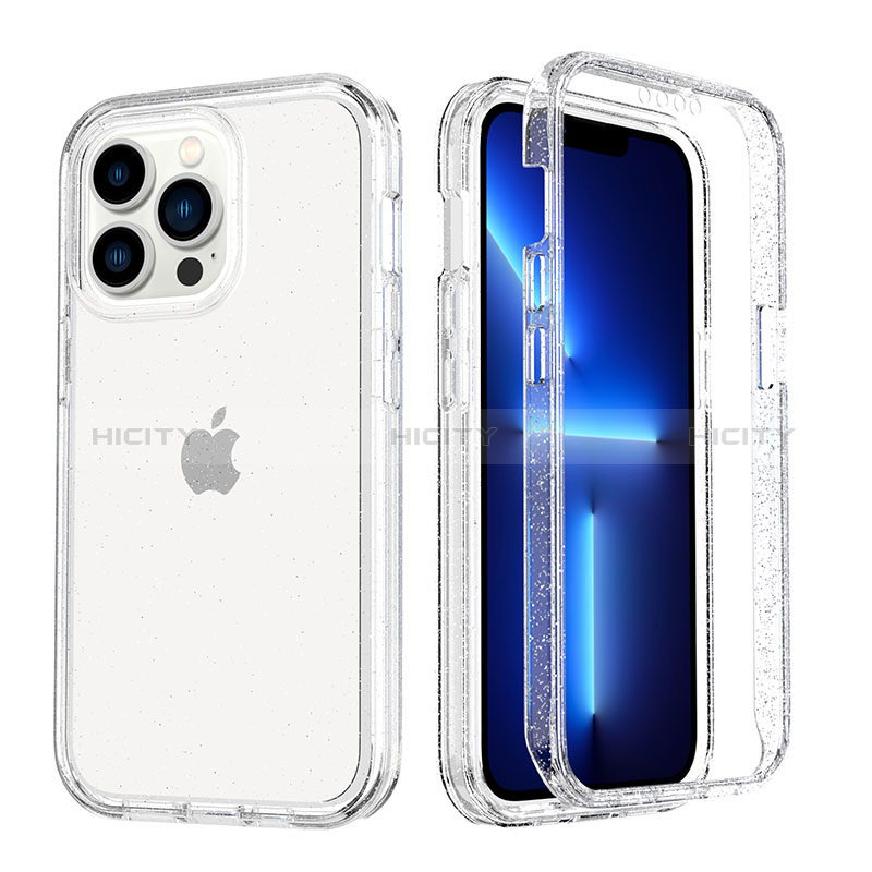 Coque Ultra Fine Transparente Souple Housse Etui 360 Degres Avant et Arriere YJ1 pour Apple iPhone 13 Pro Clair Plus