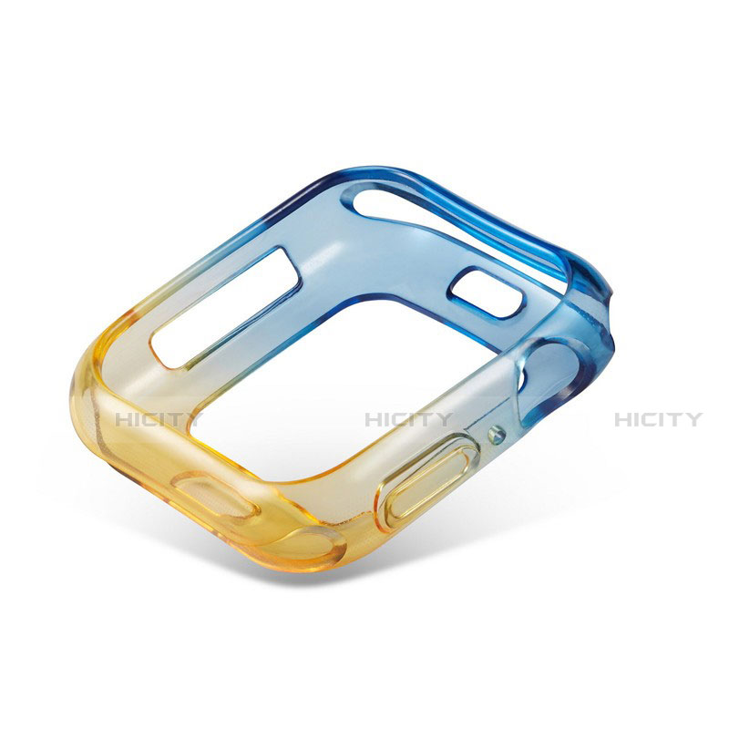 Coque Ultra Fine Transparente Souple Housse Etui Degrade G01 pour Apple iWatch 5 44mm Jaune Plus