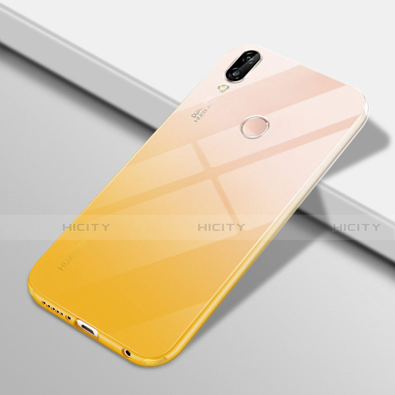 Coque Ultra Fine Transparente Souple Housse Etui Degrade G01 pour Huawei Nova 3e Jaune Plus