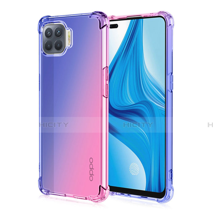 Coque Ultra Fine Transparente Souple Housse Etui Degrade G01 pour Oppo A93 Bleu Plus