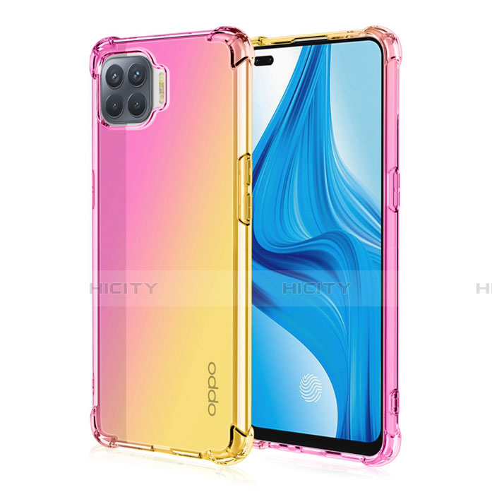 Coque Ultra Fine Transparente Souple Housse Etui Degrade G01 pour Oppo F17 Pro Jaune Plus