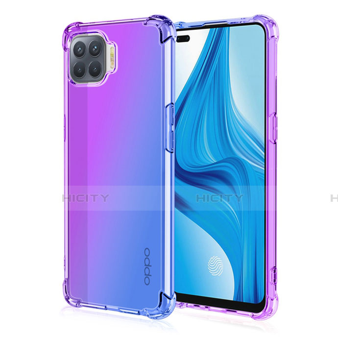 Coque Ultra Fine Transparente Souple Housse Etui Degrade G01 pour Oppo F17 Pro Violet Plus