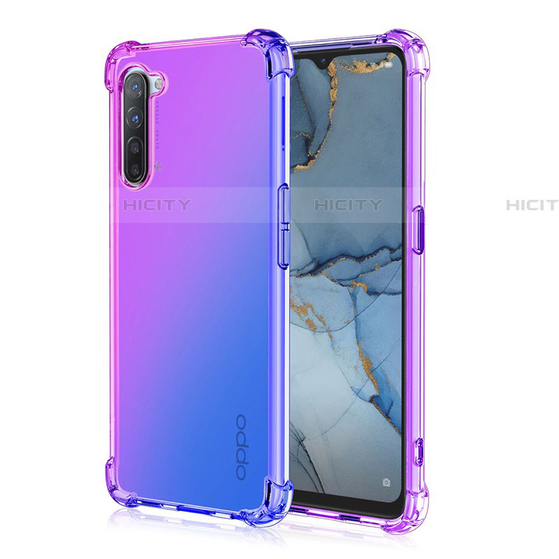 Coque Ultra Fine Transparente Souple Housse Etui Degrade G01 pour Oppo Find X2 Lite Violet Plus