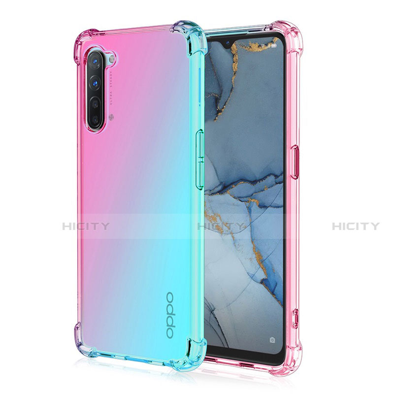 Coque Ultra Fine Transparente Souple Housse Etui Degrade G01 pour Oppo K7 5G Cyan Plus