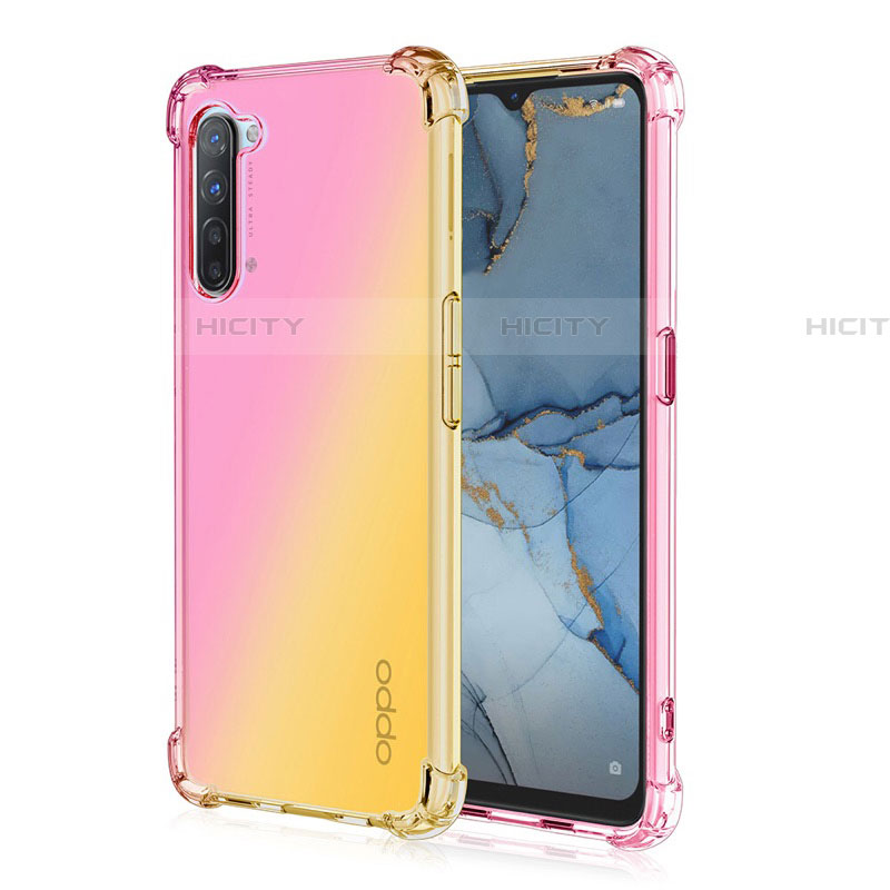 Coque Ultra Fine Transparente Souple Housse Etui Degrade G01 pour Oppo Reno3 Jaune Plus